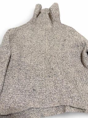 Eileen Fisher Heathered Cream Gray Knit Sweater